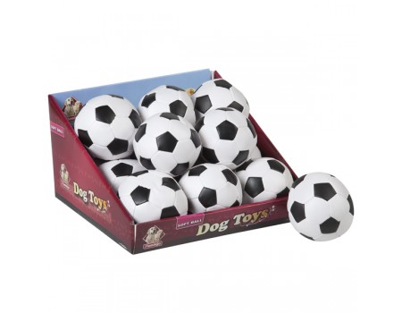 Karlie-Flamingo Soccerball КАРЛИ-ФЛАМИНГО СОКЕРБОЛ игрушка для собак, мяч черно-белый маленький, искусственная кожа , 10 см.