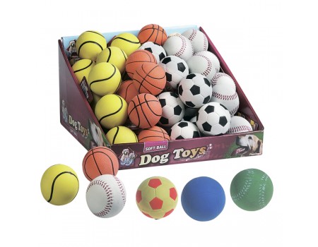 Karlie-Flamingo Spongeball Sport КАРЛИ-ФЛАМИНГО игрушка для собак, спортивный мяч спонжбол, резина , 6 см.