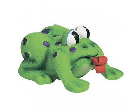 Karlie-Flamingo Frog Pop-Up Tongue КАРЛИ-ФЛАМИНГО игрушка для собак и щенков, лягушка с языком, латекс , 11х10х6,5 см.