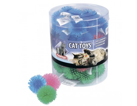 Karlie-Flamingo Hedgehog Balls КАРЛИ-ФЛАМИНГО МЯЧ игрушка для кошек, латекс, цена за 1 шт, 3,5 см (24/пач).