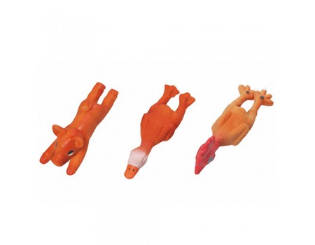 Karlie-Flamingo Animals КАРЛИ-ФЛАМИНГО игрушка для собак из латекса, поросенок, цыпленок, утенок , 13х4х4 см.