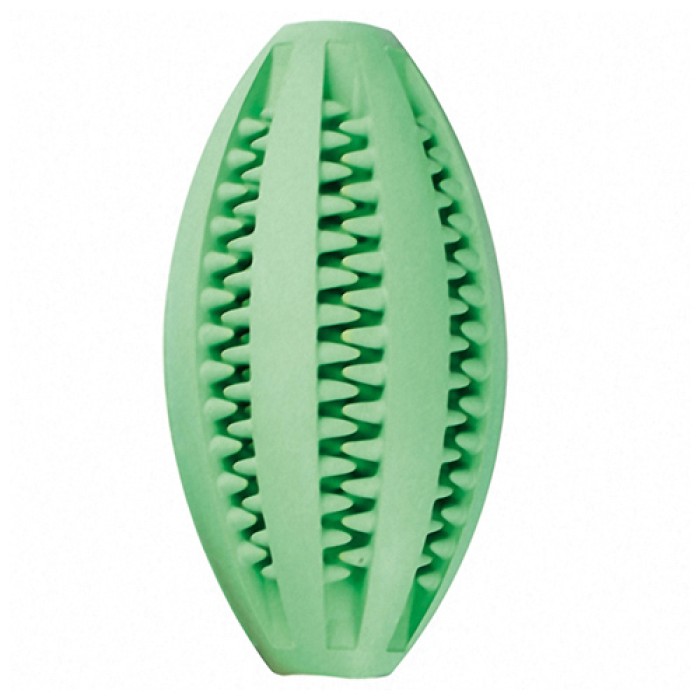 Flamingo  (ФЛАМИНГО) RUGBY WITH MINT игрушка для собак, овальный мяч с зубцами и запахом мяты, резина , 11,5х6,5 см.