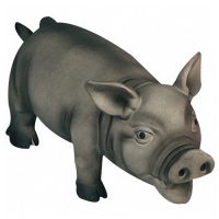 Flamingo  Swine Black ФЛАМІНГО іграшка для собак, порося реалістично хрюкаючий, чорний, латекс.