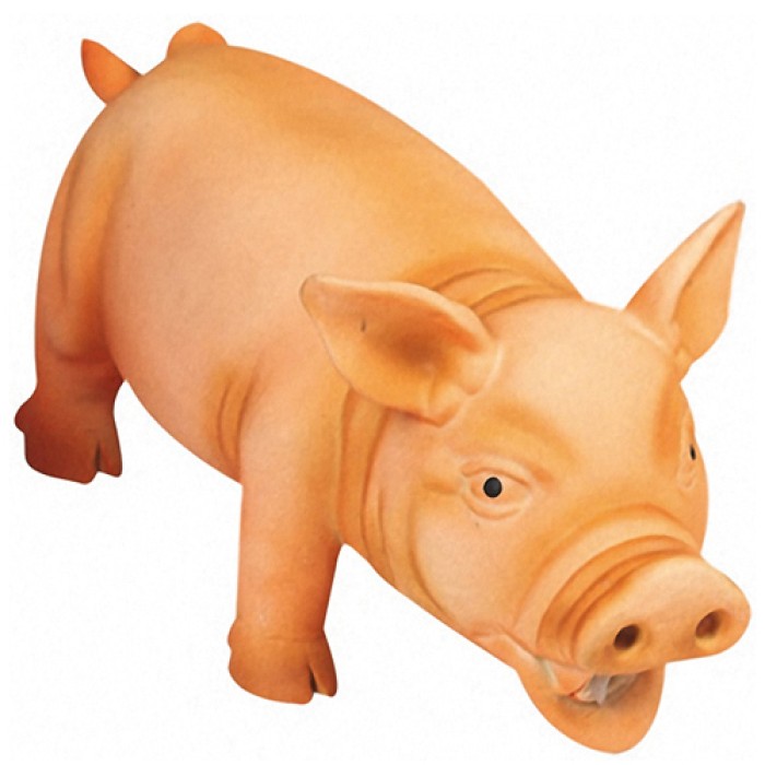 Flamingo  Swine Orange ФЛАМИНГО игрушка для собак, поросенок реалистично хрюкающий, оранжевый, латекс.