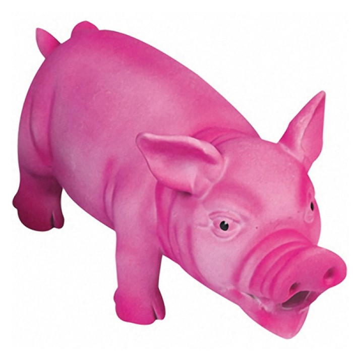 Flamingo  Swine Pink ФЛАМИНГО игрушка для собак, поросенок реалистично хрюкающий, розовый, латекс.