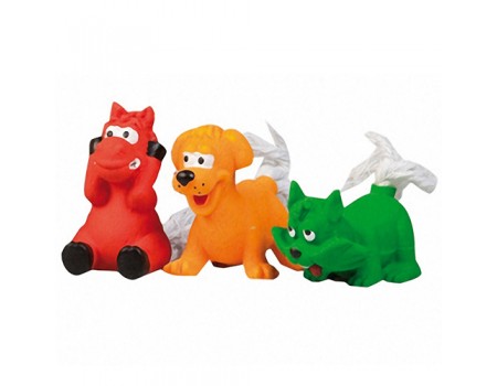 Karlie-Flamingo Toys КАРЛИ-ФЛАМИНГО игрушки для собак, жеребенок, щенок, котенок, хвост из каната, латекс , 8 см.