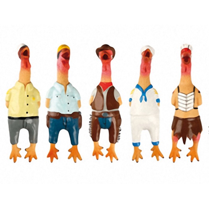 Flamingo  Chicken Village People ФЛАМІНГО ЧІКЕН ВІЛЕДЖ іграшка для собак, сільська курка, латекс, 24х7х5 см.