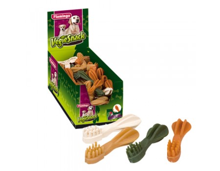 Karlie-Flamingo Vegie Tooth Mix КАРЛИ-ФЛАМИНГО лакомство для собак, жевательная зубная щетка , 9 см.