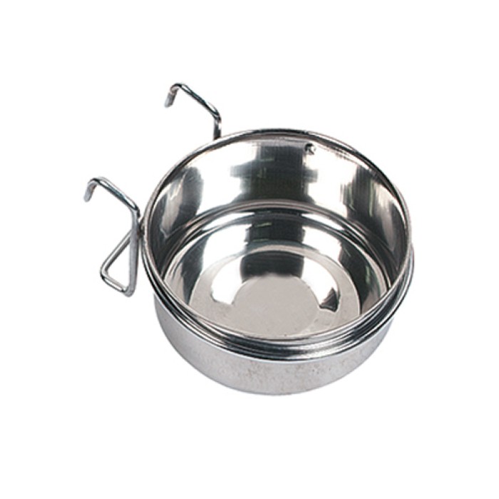 Flamingo  Steel Hook ФЛАМИНГО кормушка для кроликов в клетку с держателем, нержавейка , 0.6 л.