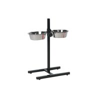 Flamingo  H-Stand With Dishes M ФЛАМІНГО дві миски для собак на штативі, нержавіюча сталь, 2х2.5 л., h 60 см.