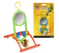 Karlie-Flamingo (КАРЛИ-ФЛАМИНГО) MIRROR+BELL игрушка для попугаев зерк..