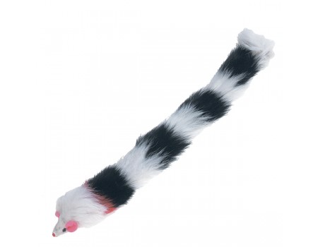 Karlie-Flamingo (КАРЛИ-ФЛАМИНГО) MOUSE MULTICOLOR игрушка для кошек, мышь с длинным меховым хвостом, 30см .