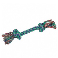 Flamingo  (ФЛАМІНГО) COTTON BONE 2KNOTS іграшка для собак мотузкова кістка, 2 вузли, 22 см, маленький.
