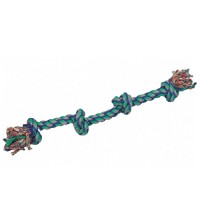 Flamingo  (ФЛАМІНГО) COTTON BONE 4KNOTS іграшка для собак мотузкова кістка, 4 вузли, 60 см.