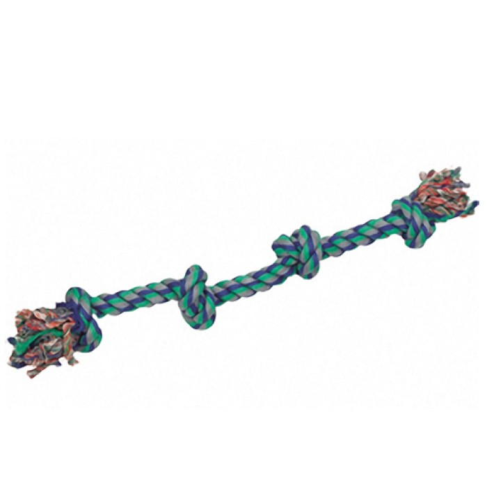 Flamingo  (ФЛАМИНГО) COTTON BONE 4KNOTS игрушка для собак веревочная кость, 4 узла , 60 см .