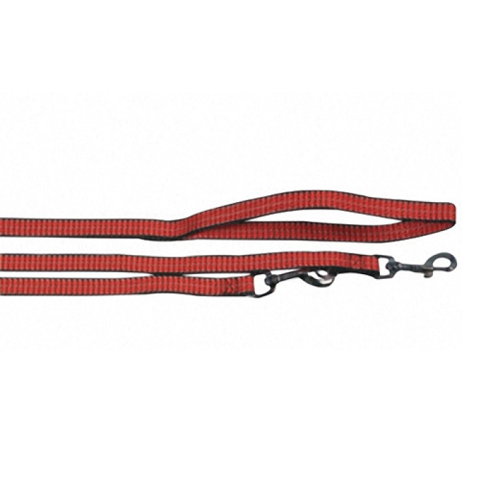 Flamingo  Training Lead Q3 Red ФЛАМІНГО повідець перестібка для собак, 2 карабіна, нейлон, червоний, 2 м, 20 мм.