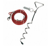 Поводок для собак до 15 кг Karlie-Flamingo Tie Out Cable, метал/пласти..