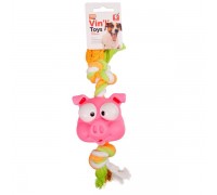 Karlie-Flamingo Animal Head+Rope КАРЛІ-ФЛАМІНГО іграшка для собак, гол..