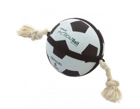 Karlie-Flamingo Actionball КАРЛИ-ФЛАМИНГО игрушка для собак, футбольный мяч на веревке, резина , 19 см.