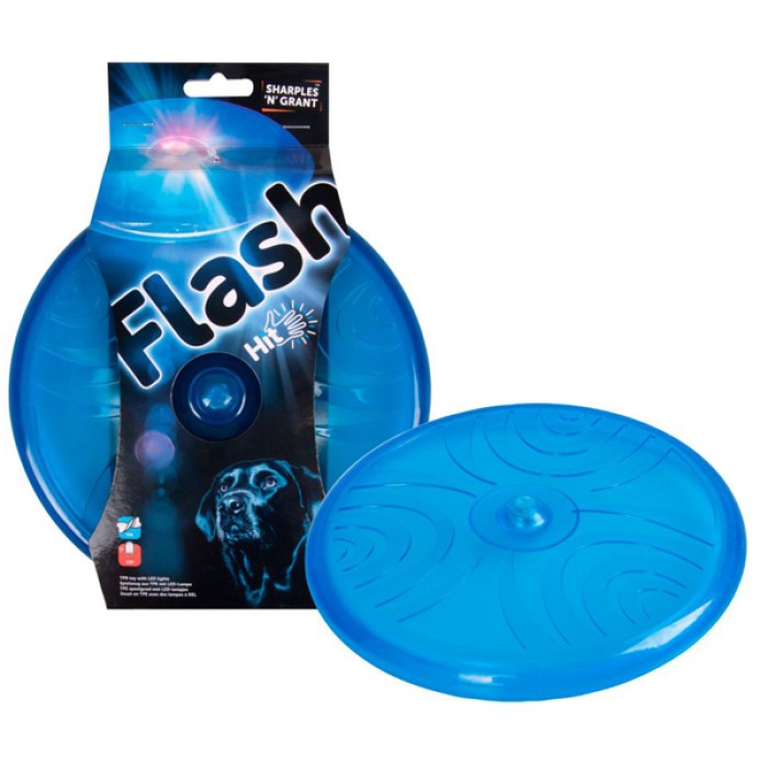 Flamingo  Frisbee+LED ФЛАМИНГО ФРИCБИ с LED подсветкой игрушка для собак, резина, 20 см.