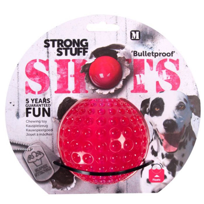 Flamingo  Shots Ball ФЛАМІНГО ШОТС КУЛЯ суперміцна іграшка для собак, гума, плаваюча, 9 см.
