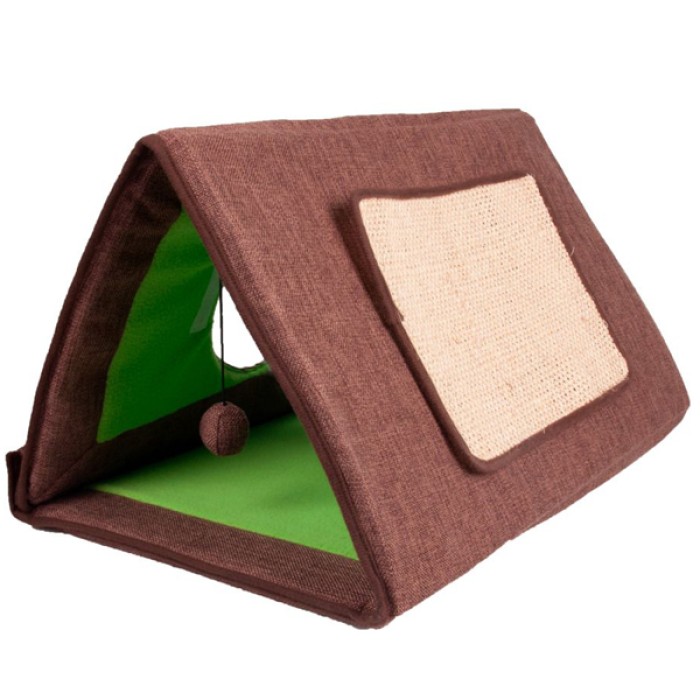 Flamingo  Cat Tent 3in1 ФЛАМІНГО ТЕНТ 3в1 спальне місце, намет-будиночок кігтеточка для котів 3в1, 50 см.