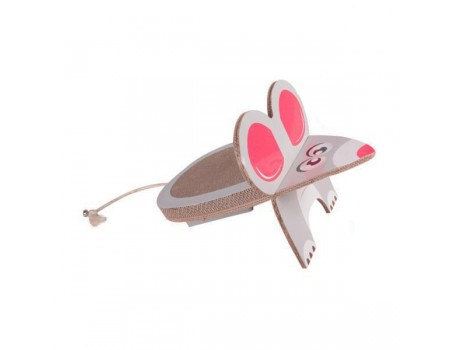 Karlie-Flamingo Mouse Scratching Board КАРЛИ-ФЛАМИНГО МАУС когтеточка для котов, наклонная, гофрокартон, 45х29х29см.