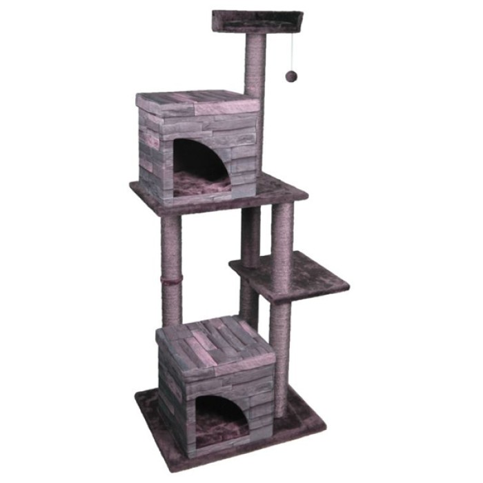 Flamingo  Villa Scratch Pole 2 ФЛАМІНГО будиночок кігтеточка для котів, 65х55х175 см.