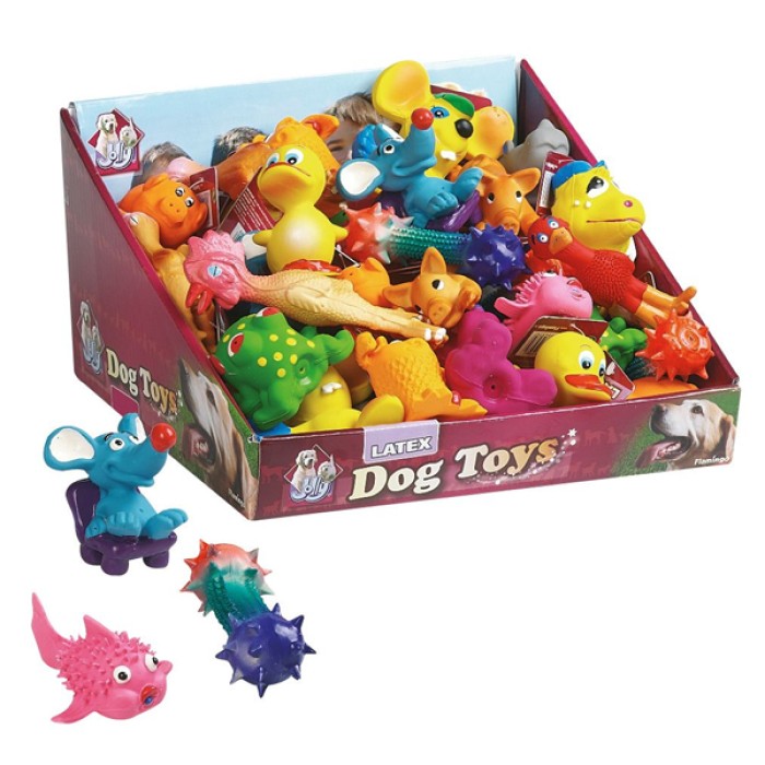 Flamingo  JOYTOYS зверек игрушка для собак в ассортименте, латекс, 6-7см
