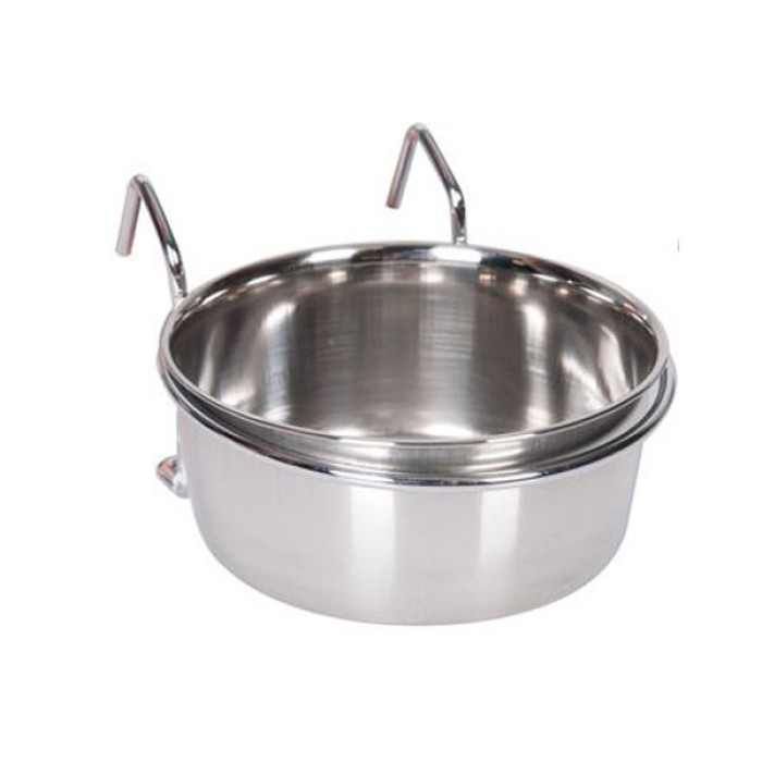 Flamingo  Small Animal Bowl ФЛАМИНГО навесная миска для грызунов, кормушка с крючком, нержавеющая сталь , S.