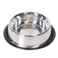 Flamingo  Dish Rubber Rim ФЛАМІНГО РУБЕР РИМ миска для собак, з гумовим обідком, нержавіюча сталь, 1.59 л., d=23 см.