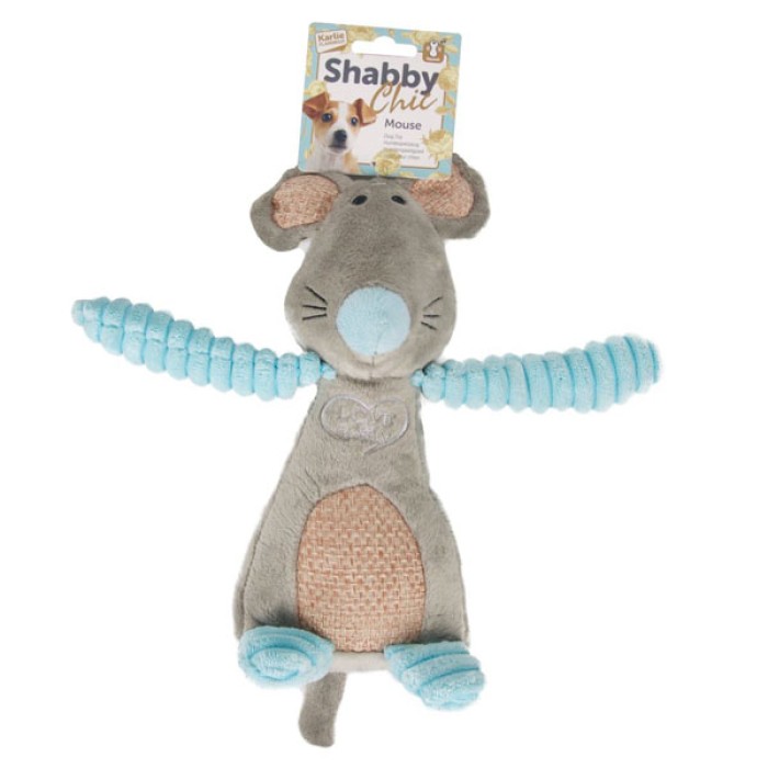 Flamingo  Shabby Chic Mouse ФЛАМІНГО ШЕБІ ШИК МИША іграшка для собак, з пищалкою, 25х12 см.