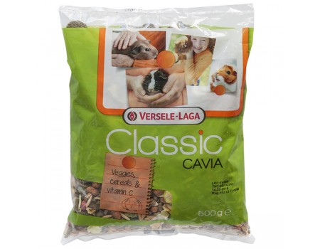 Versele-Laga Classic Cavia ВЕРСЕЛЕ-ЛАГА КЛАСИК КАВІА зернова суміш корм для морських свинок з вітаміном C, 0,5 кг