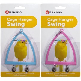 Flamingo  Swing+Abacus+Bell ФЛАМІНГО іграшка для птахів, жердинка, дзв..