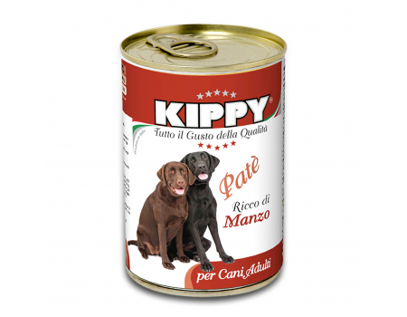 Корм влажный Kippy для собак "Pate Adult Dogs Beeff", с говядиной, паштет, 400 г