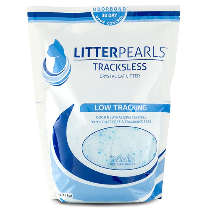 Litter Pearls ТРАКЛЕС (TrackLess) кварцевый наполнитель для туалетов котов , 3.8 л., 1.81 кг.