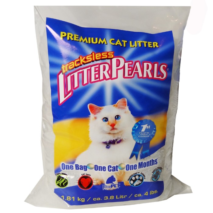 Litter Pearls ТРАКЛЕС (TrackLess) кварцовий наповнювач для туалетів котів, 7.6 л., 3.63 кг.