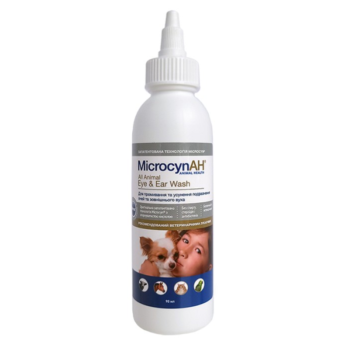 Microcyn Мікроцин Eye&Ear Wash краплі для очей та вух всіх видів тварин, 0.09 л
