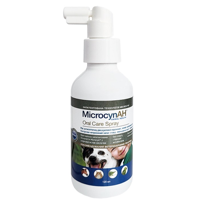 Microcyn Oral Care Spray Мікроцин спрей для догляду за пащею всіх видів тварин, 0.1 л