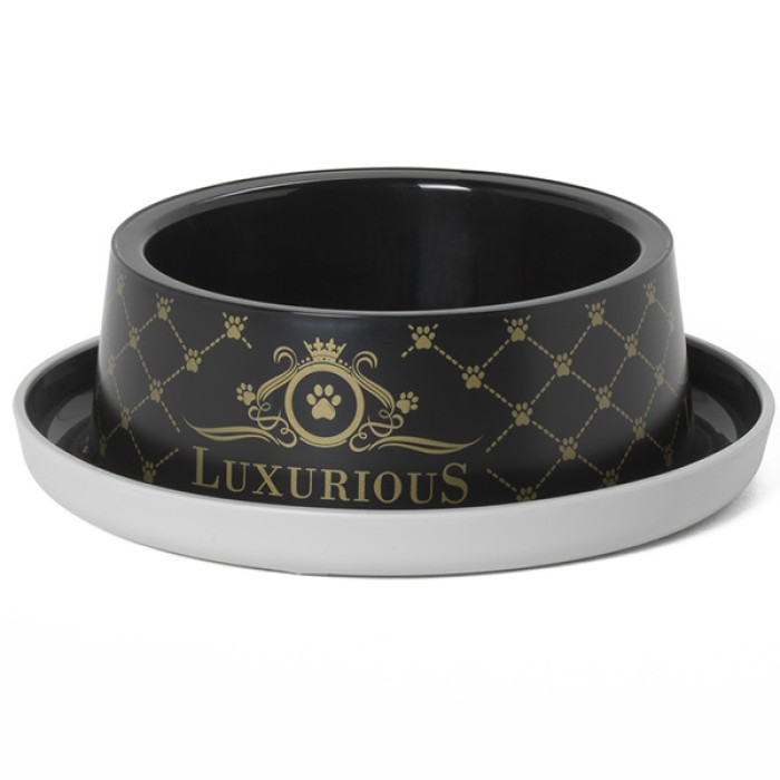 Moderna Trendy Dinner Luxurious Pets МОДЕРНА ТРЕНДІ ДІНЕР – миска для собак із пластику, захист від мурах, 210мл, d15см, чорний