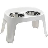 Moderna Skybar МОДЕРНА СКАЙБАР столик із мисками для собак, 29х48х20 см, біла