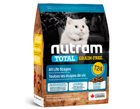 T24 NUTRAM TOTAL GF Salmon & Trout Cat, холістик без зернового корму для кота, лосось/форель, 1,13 кг