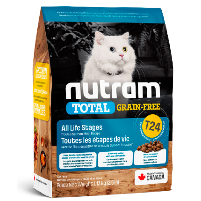 T24 NUTRAM TOTAL GF Salmon & Trout Cat, холистик без зерновой корм для кота, лосось/форель, 1,13 кг
