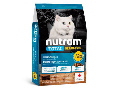 T24 NUTRAM TOTAL GF Salmon & Trout Cat, холистик без зерновой корм для кота, лосось/форель,  5.4кг