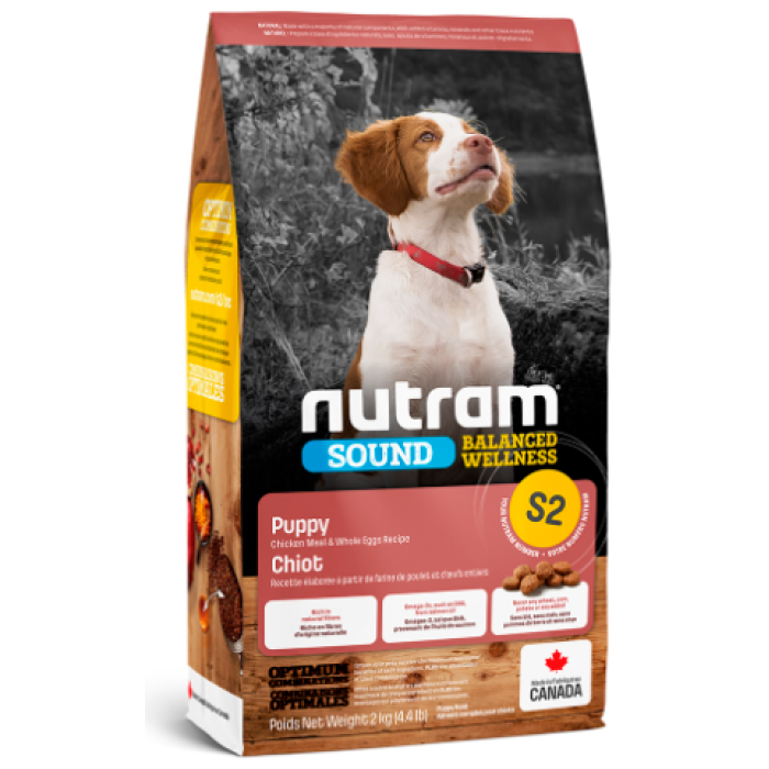 S2 NUTRAM Sound Balanced Wellness Puppy Рецепт з куркою та цільними яйцями Для цуценят 2 кг