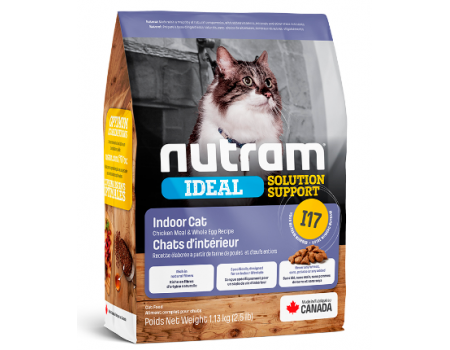 Сухой корм для котов I17 Nutram Ideal Solution Support® Finicky Indoor, для домашних и привередливых, с курицей и цельными яйцами 0,34 кг