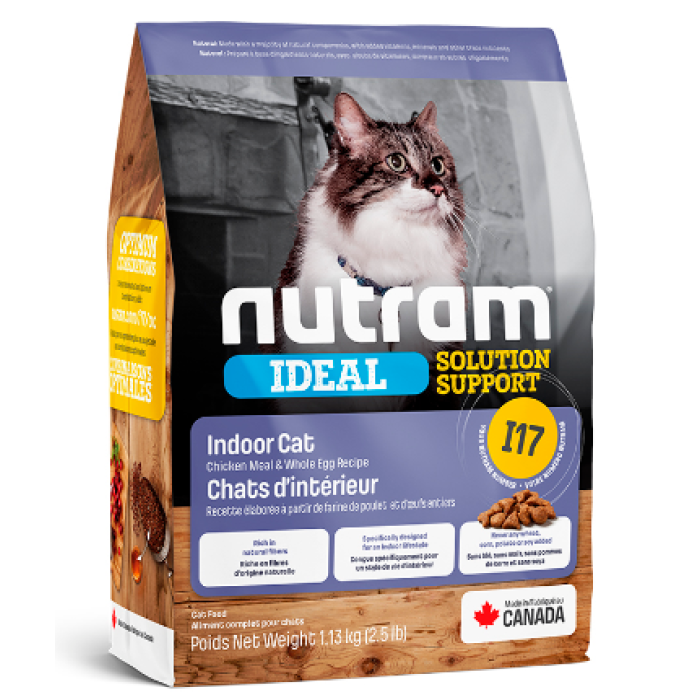 Сухий корм для котів I17 Nutram Ideal Solution Support® Finicky Indoor, для домашніх та вибагливих, з куркою та цільними яйцями 0,34 кг