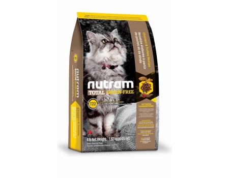 Сухий корм T22 Nutram Total Grain-Free Turkey & Chiken для котів, з куркою та індичкою, беззерновий,  0.34 кг