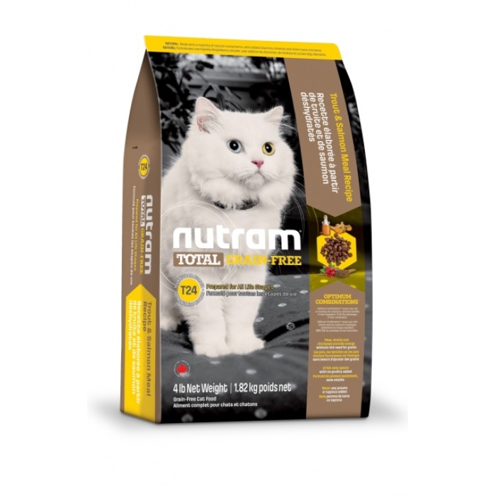 T24 NUTRAM TOTAL GF Salmon & Trout Cat, холістик без зернового корму для кота, лосось/форель, 0,34 кг
