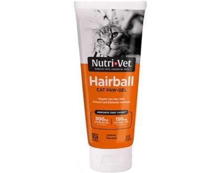Nutri-Vet Hairball Salmon НУТРИ-ВЕТ выведение шерсти со вкусом лосося, гель для кошек, 89 мл.